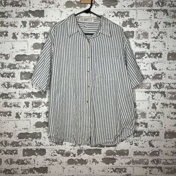Kimkomō | vintage Hawaiian button down striped shirt - Picture 8 of 8